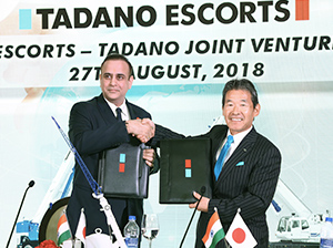 2018: Establishes Tadano Escorts India Pvt. Ltd. in India.