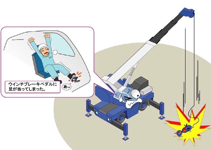 待機中に、フック急降下