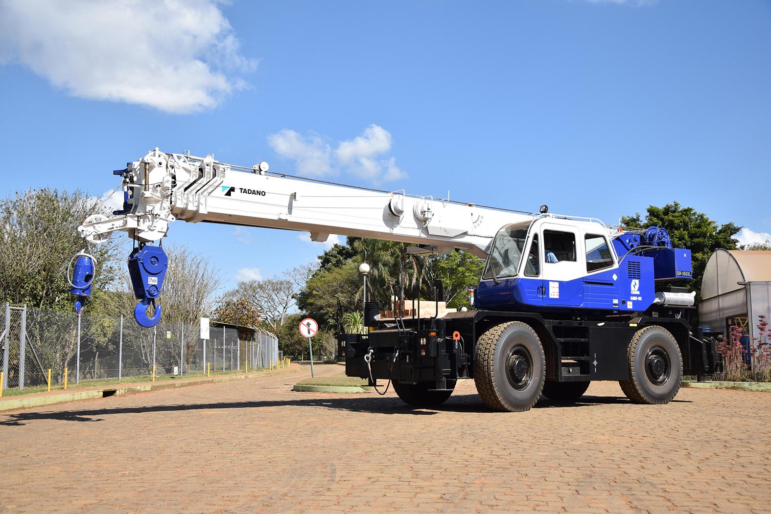 The Tadano GR-350XL, a new legacy crane for CBMM that was delivered in 2020.