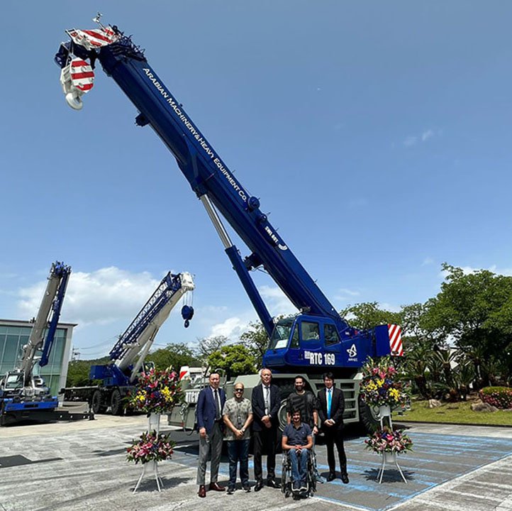 Arabian Machinery & Heavy Equipment Visits Kozai, Shido Tadano Plants After Delivery of 35 GR-800EX Cranes