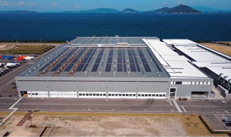Solar panels installed at Kozai Plant