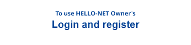 HELLO-NET Owner’s Login and register